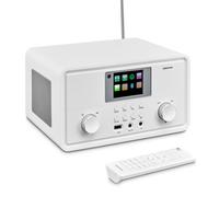 MEDION Radio Internet P85027 (Dab Plus, Radio FM, Spotify Connect, WLAN, Bluetooth, Streaming, égaliseur, écran Couleur, USB, AUX, réveil, Fonction Snooze, Sleep Timer) Blanc