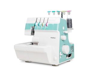 MEDION Machine à coudre surjeteuse (électrique, 90 W, éclairage LED, système de coupe à un bouton, nombreux accessoires, MD19169)