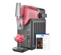 MEDION Machine à granité (boissons glacées, capacité 2,6 L, réservoir 1,9 L, slush machine pour boissons, 5 modes de boisson, machine a glace, préparation en 30-60 min, compresseur, MD12090)