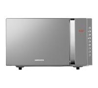 MEDION Micro-onde 3en1 avec gril et air chaud combiné (23L, 800W, 1200 W gril/air chaud, 10 programmes automatiques, 5 niveaux de puissance, mode décongeler, design miroir, MD17495) argent