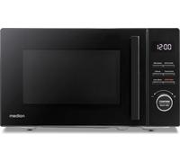 MEDION Micro-ondes avec gril (20 litres, 800 watts de puissance micro-ondes et 1000 watts de puissance gril, 9 programmes automatiques, 5 niveaux de puissance, minuterie 95 minutes, plateau tournant,