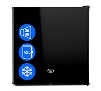 MEDION Mini réfrigérateur avec serrure et compartiment congélateur 42 L, silencieux petit réfrigérateur pour bureau hôtel minibar camping gaming, boissons aliments glace, porte réversible, MD 370001 n