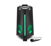 MEDION P15012 Party-Soundsystem (haut-parleurs de fête avec microphone, karaoké Partybox, batterie, Bluetooth, True Wireless Stereo, 2X 220 watts, effets lumineux, USB, AUX, 2X prise microphone, insta