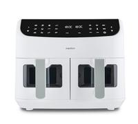 MEDION P20 XXL Friteuse à air chaud à double chambre (8,7 L, Airfryer, 2.600 W, 10 programmes automatiques, 2 tiroirs, fenêtre de contrôle, Dual Cook & Sync Finish) mat