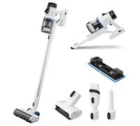 MEDION P400 W aspirateur Balai Eau et poussière sans Fil (sans Sac, Technologie cyclonique, 400 Watts, aspirateur à Manche 2en1, Batterie, capteur de poussière, HEPA H13, écran Tactile LED)