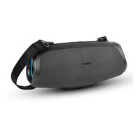 MEDION P61746 Enceinte Bluetooth Portable (Batterie, Bass Boost, Effets Lumineux RGB, Protection IPX7 et Robuste, Etanche, Powerbank intégrée, 2 x 15 W RMS) Anthracite