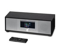MEDION P66400 Chaîne Audio Tout-en-Un (Radio Internet, Dab+, Lecteur CD/MP3, Spotify, Amazon Music, Radio FM PLL, USB, AUX, Caisson de Basses, Réveil, Veille Automatique) Argent