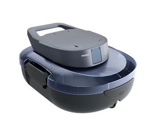 MEDION PR1 Robot de Piscine sans Fil, pour Piscine Hors-Sol, Nettoyage du Fond, Commande One-Click, Fonction autonettoyante, 120 Min autonomie, Filtre 2,2 L, pour 80-100 m², IN hargeur et Crochet
