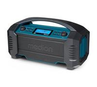 MEDION Radio de Chantier Life (E66050), Poste Radio Dab+/Bluetooth, Radio Portable Robuste idéale pour Le Camping ou Le Jardin, résiste aux éclaboussures d'eau
