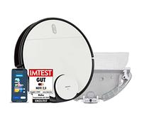 MEDION Robot aspirateur avec Navigation Laser et Fonction Balayage X40 SW (Puissance de 8000Pa, aspirateur Robot 2en1 Alexa, création précise, Zones Go & No Go, Plusieurs étages)