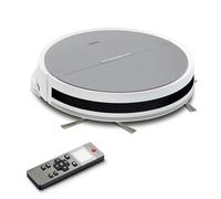 MEDION Robot aspirateur avec Navigation systématique E35 (Puissance d'aspiration 2000Pa, Navigation gyroscopique en Lignes S systématiques, 2 brosses latérales et capteur Mural)