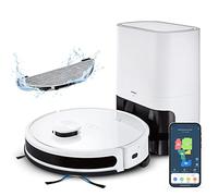 MEDION Robot aspirateur X20 SW (MD111415) avec Station de vidange, aspirateur Laveur avec Navigation Laser, aspirateur sans Fil connecté au Smartphone ou à la Tablette.