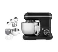 MEDION Robot de cuisine (1.200 watts, 8 niveaux, mélanger pétrir remuer, écran digital, bol en inox de 5 litres, bol à glace pour la préparation de glace, MD18420) noir