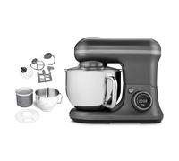 MEDION Robot de cuisine (1 200 watts, 8 vitesses, mélanger pétrir remuer, écran digital, bol en inox de 5 litres, bol à glace pour la préparation de glace, MD18420) Anthracite
