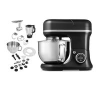 MEDION Robot de cuisine universel 3 en 1 (numérique, 1 200 watts, 8 vitesses, mélange, pétrissage, battage, hachoir à viande, bol à glace pour la préparation de glace, écran tactile numérique, MD18430