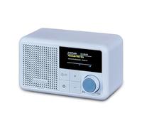 MEDION S66822 Radio Portable Mini Dab+ avec Bluetooth (Batterie Rechargeable, écran Couleur à intensité Variable, antenne télescopique, minuterie de Mise en Veille, réveil, AUX, USB-C) Bleu