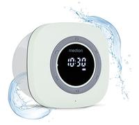 MEDION S66884 Radio de Douche avec Bluetooth (Radio de Salle de Bain, Radio FM, Ventouse, écran LED, IPX6 étanche, Batterie intégrée, MD43884) Vert