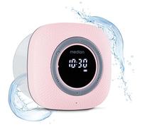 MEDION S66884 Radio de Douche avec Bluetooth (Radio de Salle de Bain, Radio FM, Ventouse, écran LED, IPX6 étanche, Batterie intégrée, MD43884) Rose