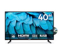 MEDION Téléviseur Full HD 100,3 cm (40 Pouces) (Lecteur DVD intégré, Triple Tuner DVB-T2 DVB-C DVB-S2, 2 x HDMI, USB, minuterie de Veille, Lecteur multimédia, VESA, CI+), MD840001, Noir