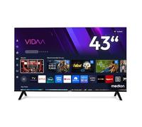 MEDION TV QLED Ultra HD 108 cm (43″) (Smart-TV, 4K, Dolby Vision HDR, VIDAA Store, Prime Video, Disney+, DAZN, Paramount+, Dolby Atmos, HbbTV, PVR, Bluetooth, MD 843601)