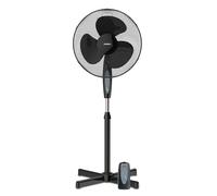 MEDION Ventilateur sur pied avec télécommande, trois vitesses, puissance de 45 watts, 36 cm, fonction pivotante, oscillation, hauteur réglable, MD18795 noir