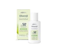 medipharma cosmetics Fluide pour le visage à l'huile d'olive SPF50+ I Formule ultra légère I Protection quotidienne contre les rayons UV I Protection contre les rides et le vieillissement prématuré de