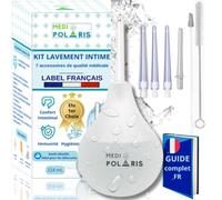 MEDIPOLARIS | Kit Poire à lavement translucide 224mL, 7 accessoires, dispositif médical cl.1, poire de lavement intime