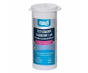 Medipool Lot de 50 bâtonnets de test d'oxygène/pH
