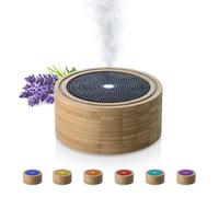 Medisana AD 625 Diffuseur d'arôme avec optique bambou, diffuseur de parfum avec minuterie, désodorisant électrique pour huiles essentielles, lumière bien-être en 6 couleurs