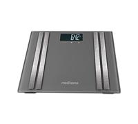 medisana BS 476 Balance d'analyse corporelle numérique, Pèse-personne, Balance de graisse corporelle, De l'eau corporelle, De la masse musculaire et du poids osseux, Jusqu'à 180 kg, Argent