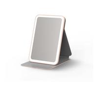 Medisana CM 400 Miroir cosmétique avec éclairage, Miroir de Maquillage avec lumière LED, Miroir de Table avec accu Rechargeable en Petit, Pliable et Portable, Parfait pour Voyager et en déplacement