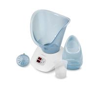 Medisana DS 400 sauna facial avec compartiment aromatique, hammam facial pour un nettoyage en profondeur des pores du visage avec embout nasal et protection contre la surchauffe Blanc