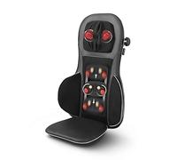 medisana MC 832 Coussin de massage Shiatsu pour dos et nuque, coussin de massage avec acupressure, massage de nuque, fonction chaleur, 3 intensités, lumière rouge, avec télécommande, sac de rangement