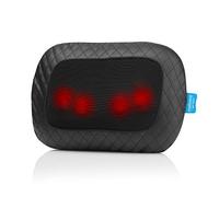 medisana MCG 800 coussin de massage en gel, fonction chauffante, 4 têtes de massage en gel rotatives, fonction lumière rouge, avec fixation sur chaise, pour la nuque, les épaules