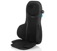 Medisana MCN Coussin de massage Shiatsu pour le dos et la nuque, coussin de massage avec massage par spots, massage de la nuque, fonction chaleur, 3 intensités, fonction lumière rouge, télécommande