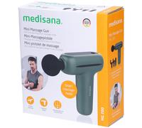 Medisana Pistolet de massage MG 200 – 4 embouts, mode Smart, 5 niveaux, batterie longue, gris-vert