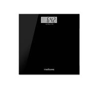 medisana PS 402 pèse-personne numérique jusqu'à 180 kg - pèse-personne de salle de bain précis avec surface en verre et écran LCD et arrêt automatique