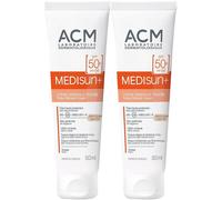 Medisun+ Crème Minérale Teintée SPF50+ Maquillage 2x50 ml