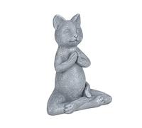 méditant Chat Chien Bouddha Statue, Bouddha Chat Statue Zen prière Pose Maison mémorial décor méditation décor Yoga décor