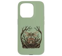 Méditant Squelette Fée Champignon Zen Yoga Dark Cottagecore Coque pour iPhone 15 Pro