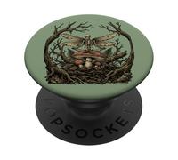 Méditant Squelette Fée Champignon Zen Yoga Dark Cottagecore PopSockets PopGrip Adhésif
