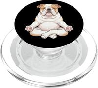 Méditating English Bulldog Namaste Dog Lover PopSockets PopGrip pour MagSafe