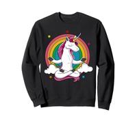 Méditating Unicorn Yoga Zen Rainbow Namaste Mindful Energy Sweatshirt