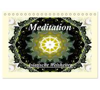 Meditation - Asiatische Weisheiten (Tischkalender 2026 DIN A5 quer), CALVENDO Monatskalender: Wunderschöne Mandalas und asiatische Weisheiten laden zum Entspannen ein.