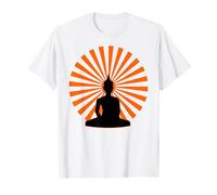 Méditation Bouddha Rétro Moment Présent Yoga Méditer T-Shirt
