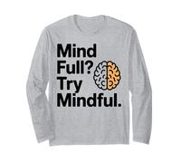 Méditation consciente Conception du Cerveau Yoga Yogi Pleine Conscience Manche Longue