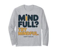 Méditation consciente Conception du Cerveau Yoga Yogi Pleine Conscience Manche Longue