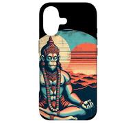 Méditation de Yoga stimulante Hanuman Vintage Sunset Coque pour iPhone 17