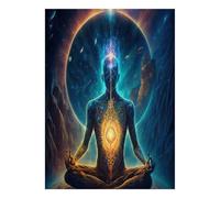 Méditation Énergie Univers Puzzle, 1000 Pièces Jeu Intérieur Adulte | 52x38cm Carton, Exercice Cérébral, Ajustement Précis, Amateurs D'art, Réduction Du Stress