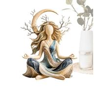 Meditation Goddess Statue - Handmade Resin Harmony Figurine, Abstract Spiri
